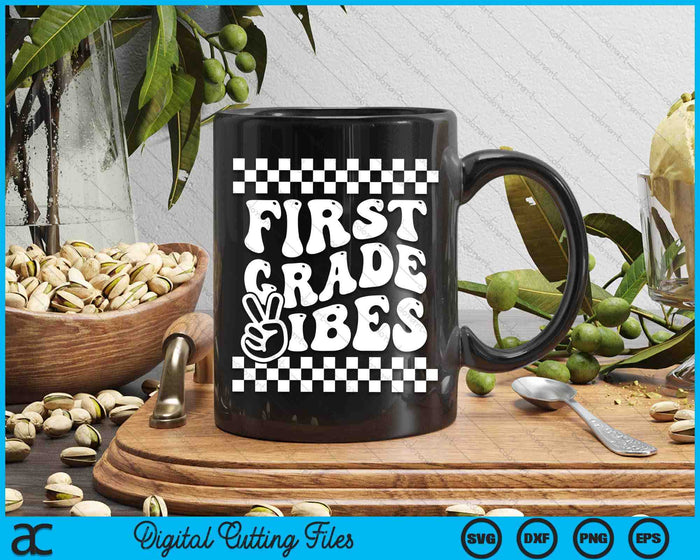 First Day Of First Grade Vibes Girls Back To School Boys SVG PNG Digital Cutting Files