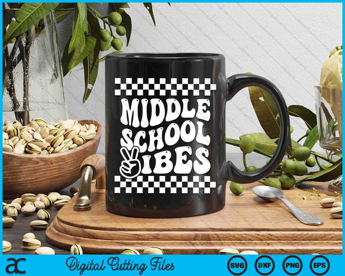 First Day Of Middle School Vibes Girls Back To School Boys SVG PNG Digital Cutting Files