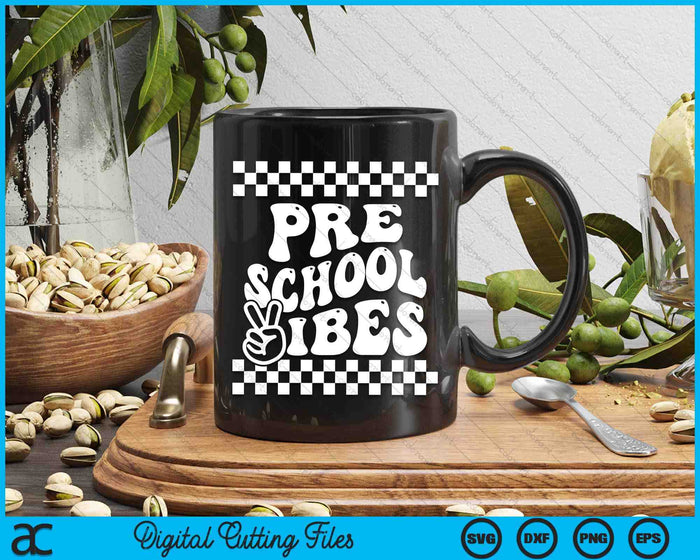 First Day Of Preschool Vibes Girls Back To School Boys SVG PNG Digital Cutting Files