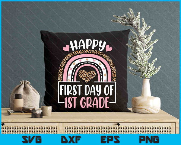 First Day Of School 1st Grade Kids Back To School Rainbow SVG PNG Digital Printable Files