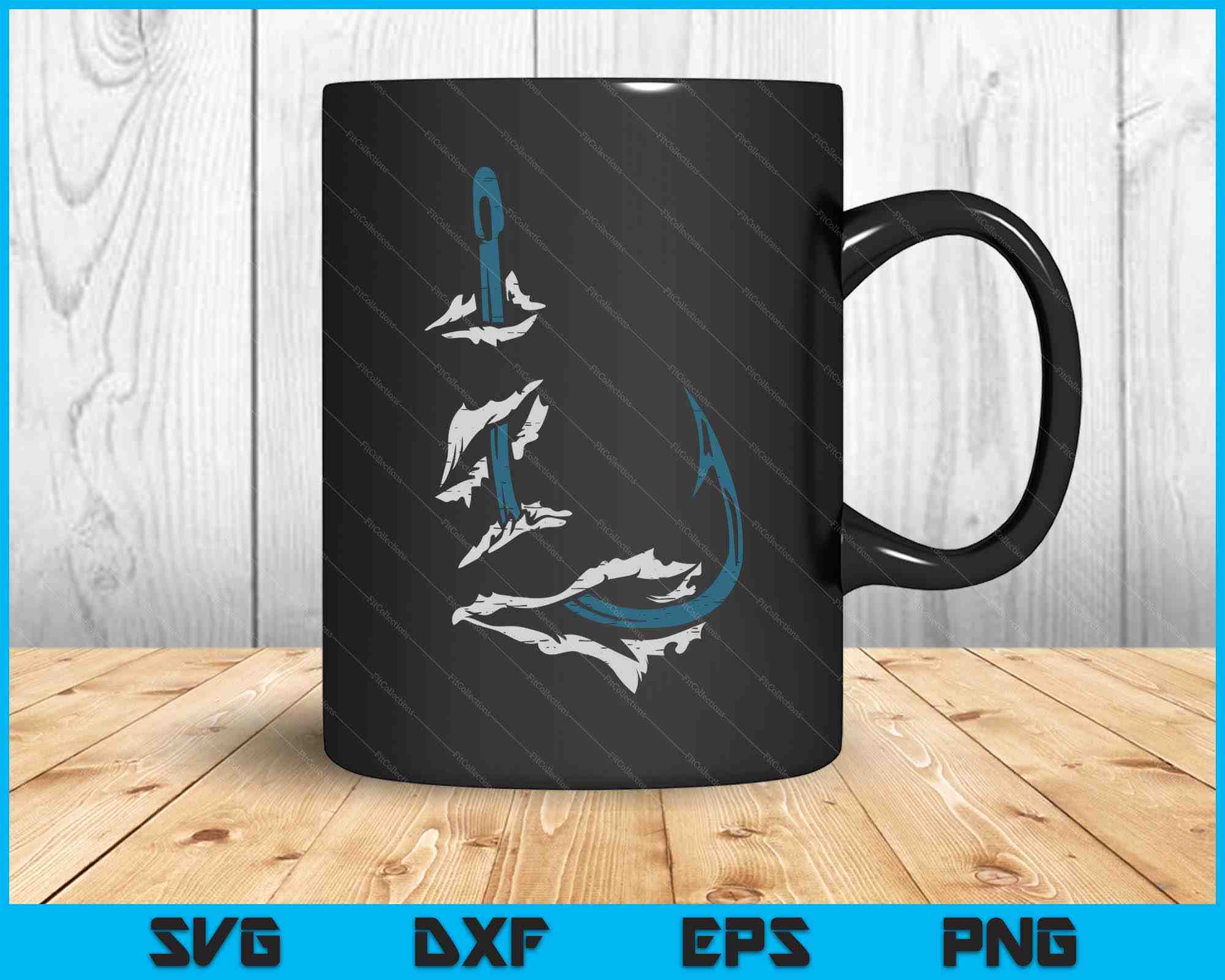 badass fishing hooks Fish Hook Cool Fishing Fisher Fisherman Angler SVG PNG Cutting Files – creativeusarts