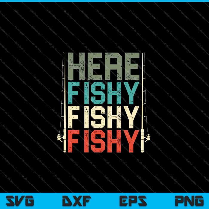 Fish Hunting Fishing Fishrod Fisherman SVG PNG Cutting Printable Files