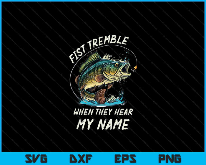Vissen trillen als ze mijn naam horen Vissen SVG PNG digitale snijbestanden