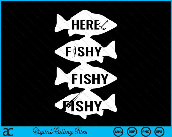 Fisher Fish Fishermen Bait Fishing Rod Boys Girls Bass SVG PNG Digital Cutting File