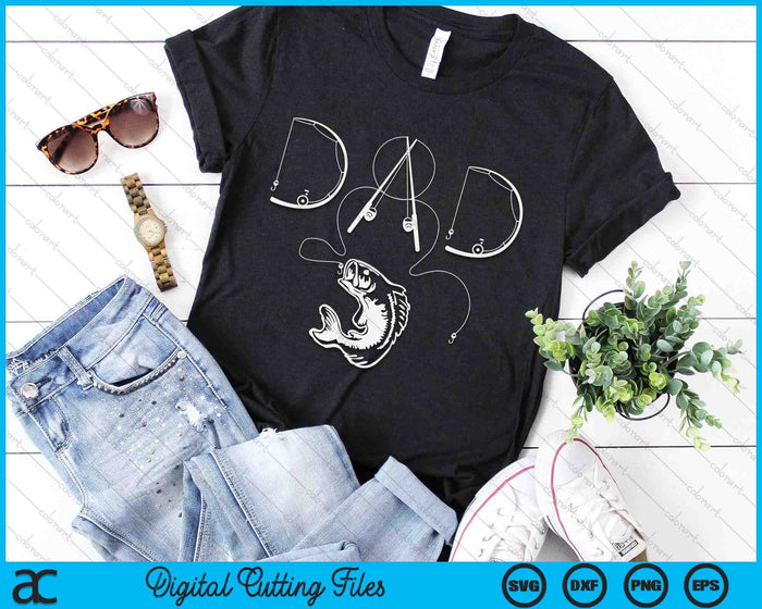 Fisherman Dad Fishing Enthusiast Fish Lover Daddy Father SVG PNG Digital Cutting File