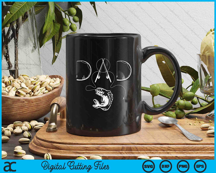 Fisherman Dad Fishing Enthusiast Fish Lover Daddy Father SVG PNG Digital Cutting File