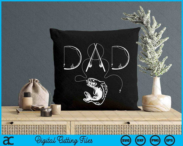 Fisherman Dad Fishing Enthusiast Fish Lover Daddy Father SVG PNG Digital Cutting File