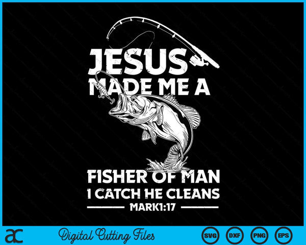 Fishing Fisherman Christian SVG PNG Digital Cutting File
