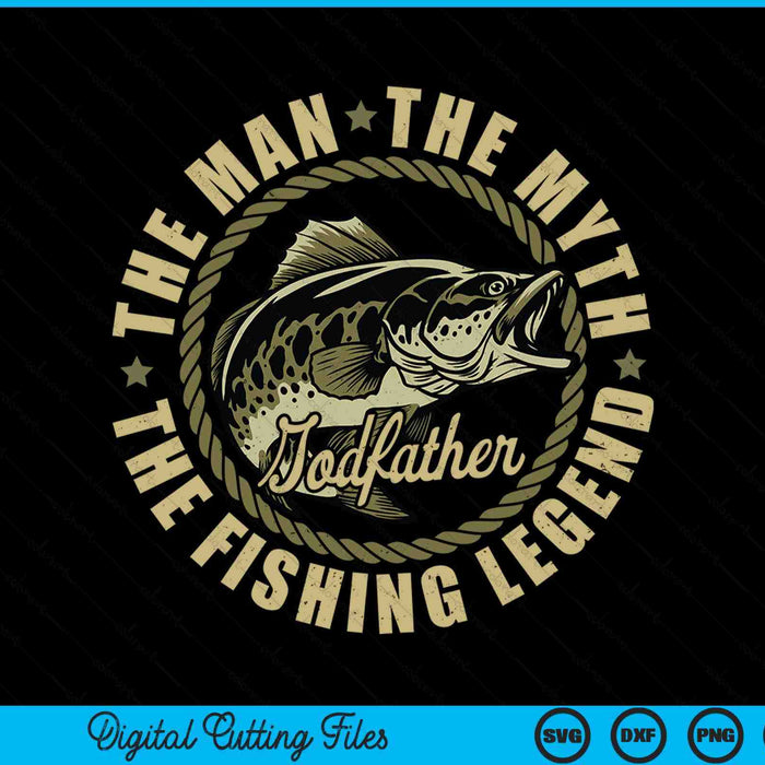 Fishing For Godfather Father Day Fishing Gift SVG PNG Digital Cutting File