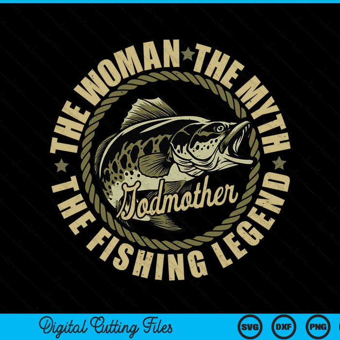 Fishing For Godmother Mother Day Fishing Gift SVG PNG Digital Cutting File