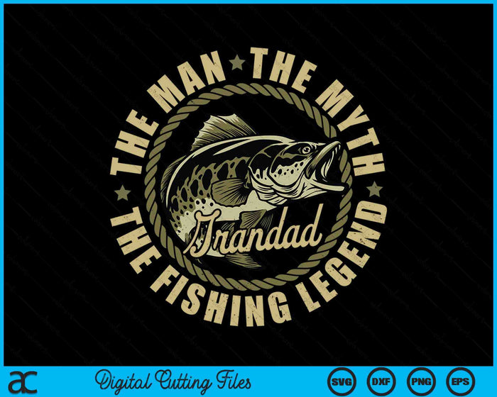 Fishing For Grandad Father Day Fishing Gift SVG PNG Digital Cutting File