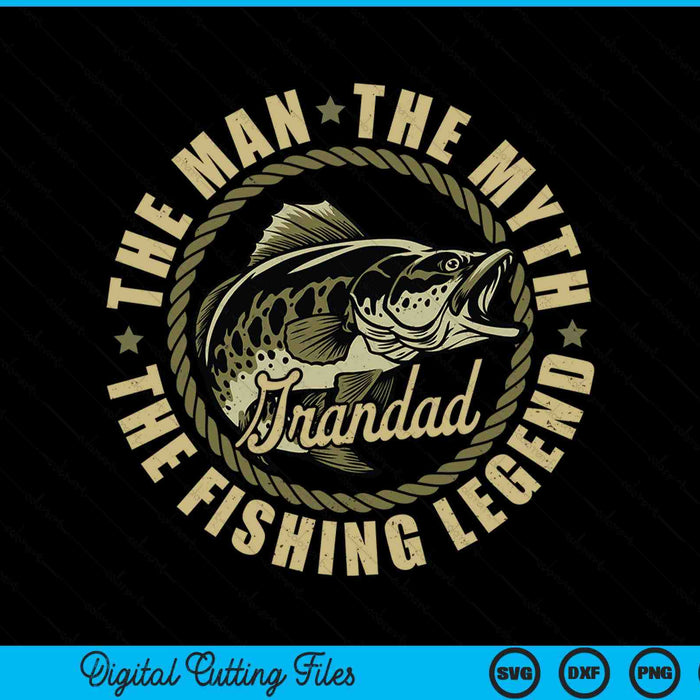 Fishing For Grandad Father Day Fishing Gift SVG PNG Digital Cutting File