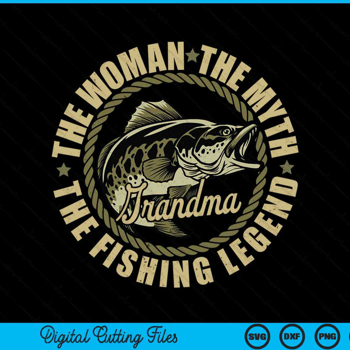 Fishing For Grandma Mother Day Fishing Gift SVG PNG Digital Cutting File