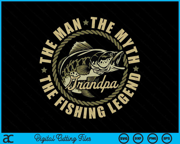 Fishing For Grandpa Father Day Fishing SVG PNG Digital Cutting File