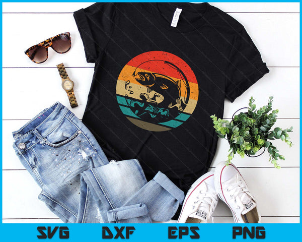 Fishing Retro Style Vintage SVG PNG Digital Printable Files