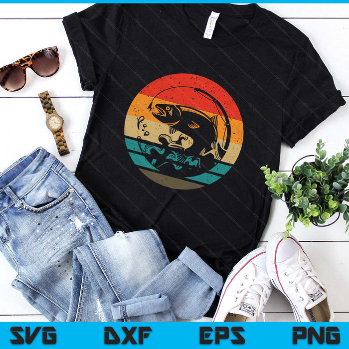 Fishing Retro Style Vintage SVG PNG Digital Printable Files