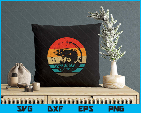 Fishing Retro Style Vintage SVG PNG Digital Printable Files