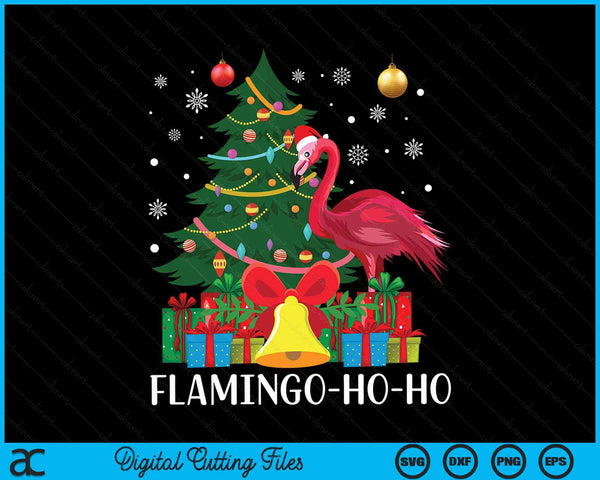 Flamingo-Ho-Ho Pink Flamingo Lover Bird Merry Xmas Christmas Day SVG PNG Digital Cutting Files