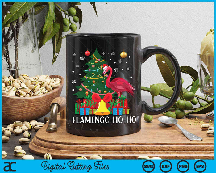 Flamingo-Ho-Ho Pink Flamingo Lover Bird Merry Xmas Christmas Day SVG PNG Digital Cutting Files