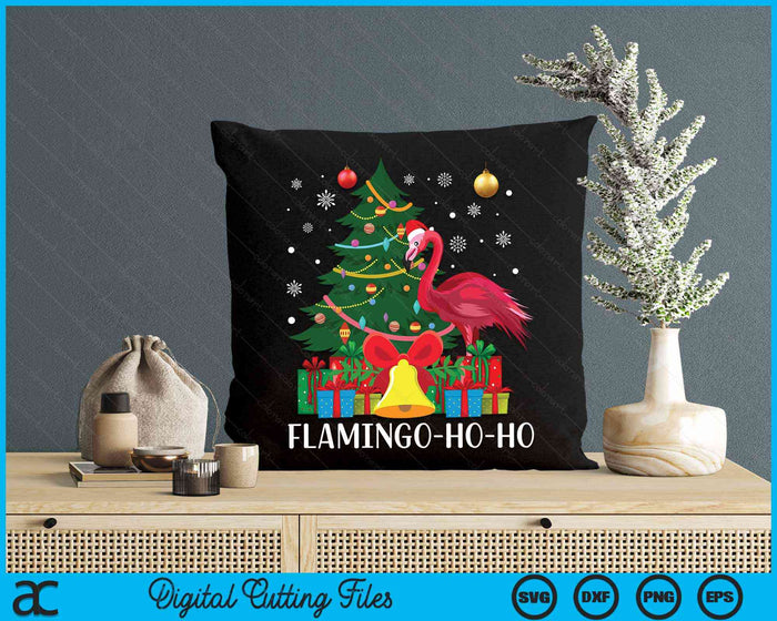 Flamingo-Ho-Ho Pink Flamingo Lover Bird Merry Xmas Christmas Day SVG PNG Digital Cutting Files