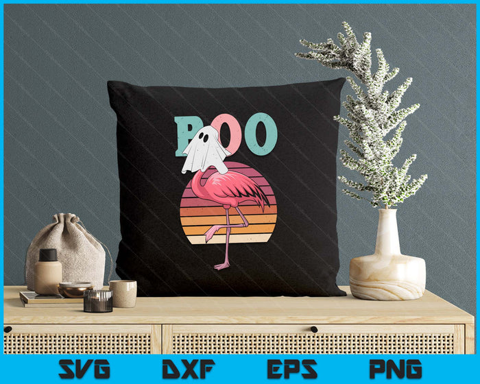 Flamingo Ghost Boo Pink Halloween Costume Flamingo Lover SVG PNG Digital Printable Files