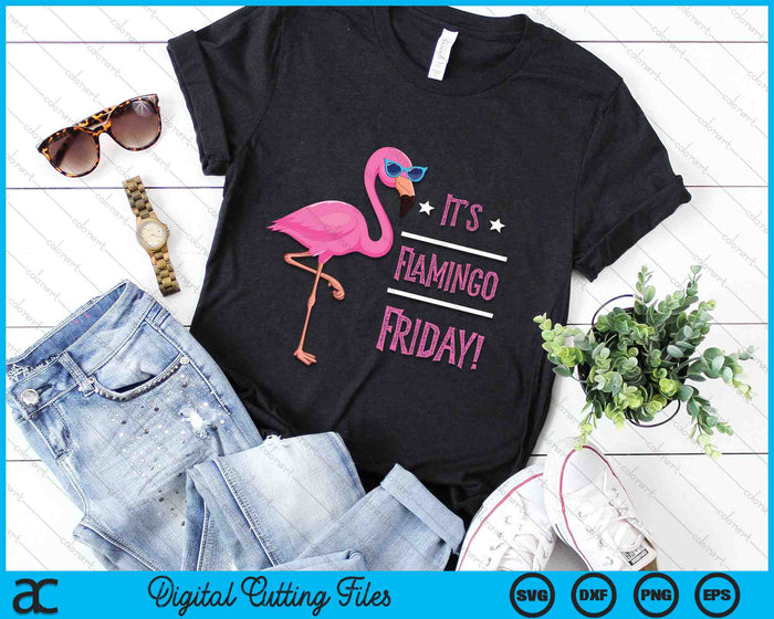 Flamingo Het is Flamingo Friday Birds Wearing Glasses SVG PNG Digital Cutting Files