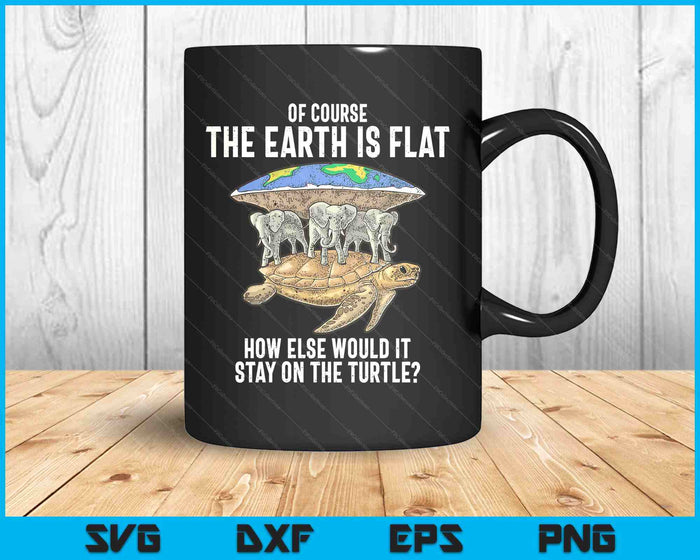 Flat Earth Society T Shirt Turtle Elephants SVG PNG Digital Printable Files