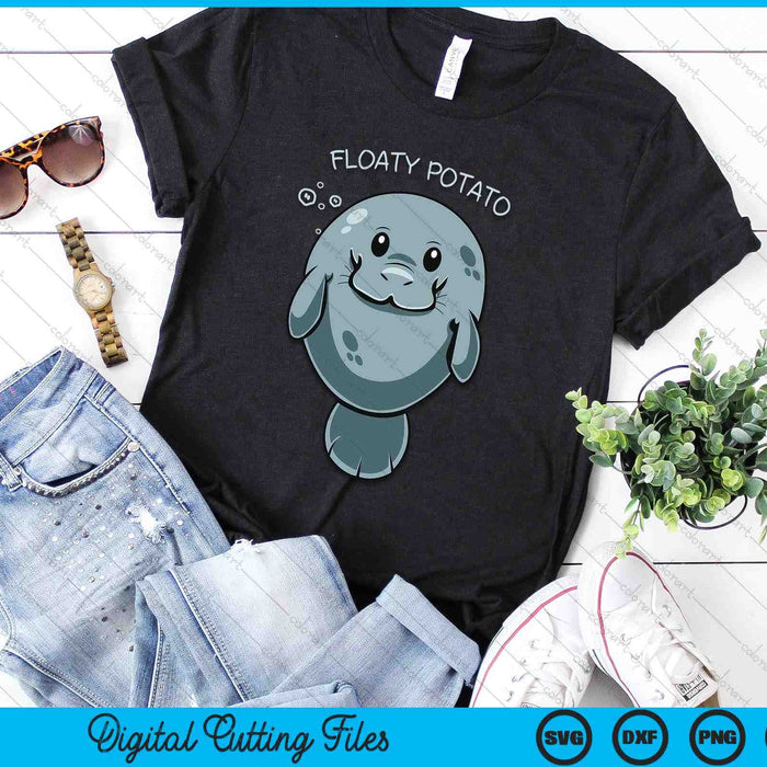 Floaty Potato Funny Manatee Sea Animal Manatees Potatoes SVG PNG Digital Printable Files