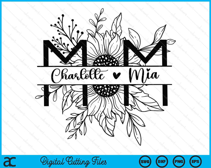 Floral Mom Mother's Day SVG PNG Digital Printable Files