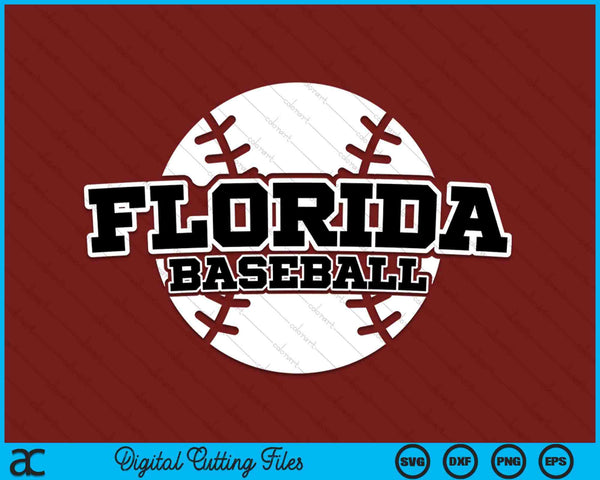 Florida Baseball Block Font SVG PNG Digital Cutting Files