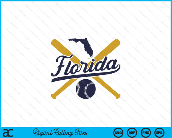 Florida Baseball Vintage Wisconsin Pride Love City SVG PNG Digital Cutting Files