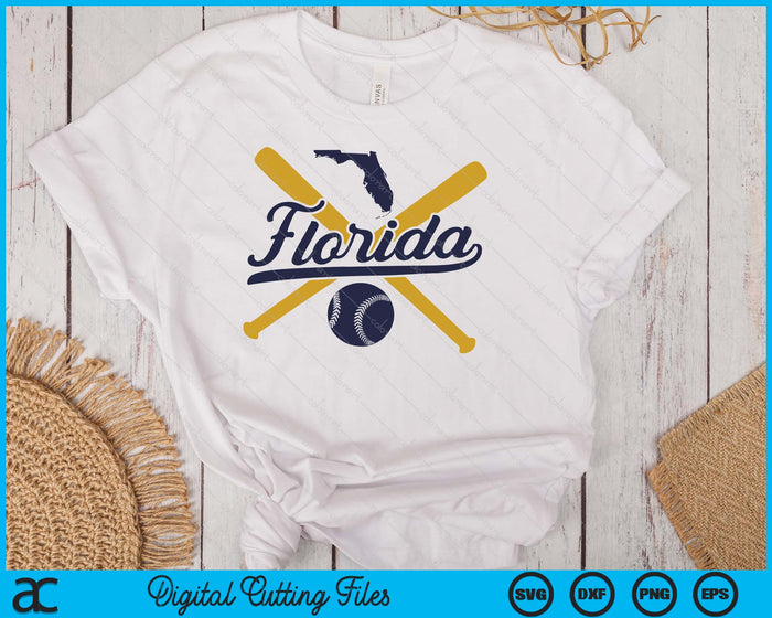 Florida Baseball Vintage Wisconsin Pride Love City SVG PNG Digital Cutting Files