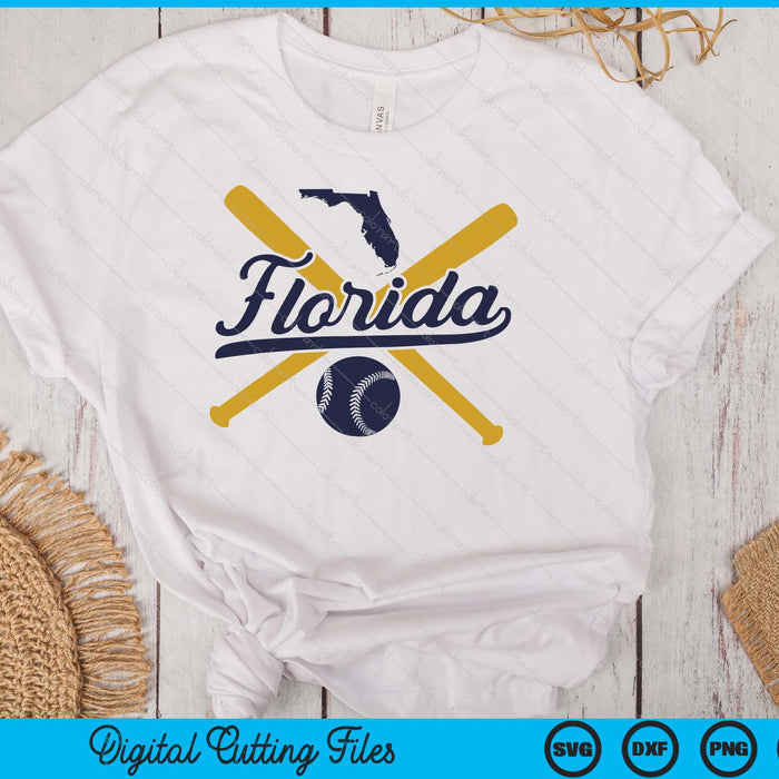 Florida Baseball Vintage Wisconsin Pride Love City SVG PNG Digital Cutting Files