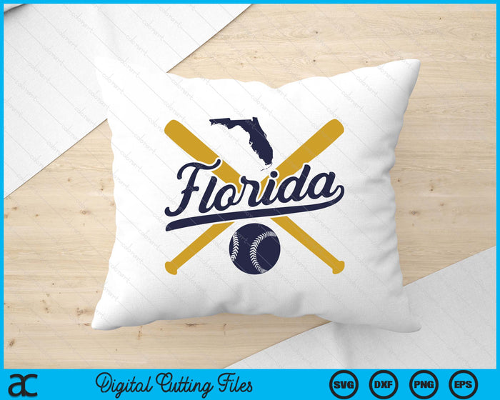 Florida Baseball Vintage Wisconsin Pride Love City SVG PNG Digital Cutting Files