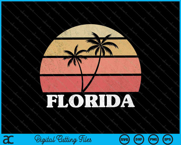 Florida Keys FL Vintage 70s Retro Throwback SVG PNG Cortando archivos imprimibles
