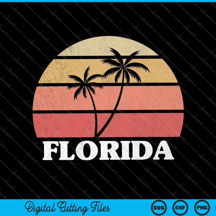 Florida Keys FL Vintage 70s Retro Throwback SVG PNG Cortando archivos imprimibles