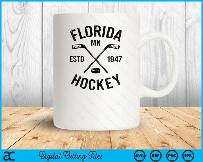 Florida Minnesota Ice Hockey Sticks Vintage Gift SVG PNG Digital Cutting Files