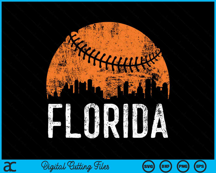 Florida Skyline Florida Baseball SVG PNG Digital Cutting Files