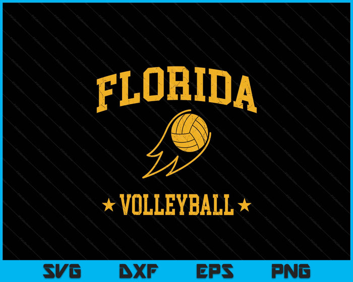 Florida Volleyball Vintage Gameday Retro Volleyball Lover SVG PNG Digital Printable Files
