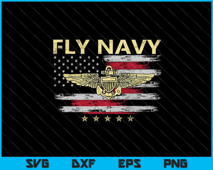 Fly Navy SVG PNG cortando archivos imprimibles
