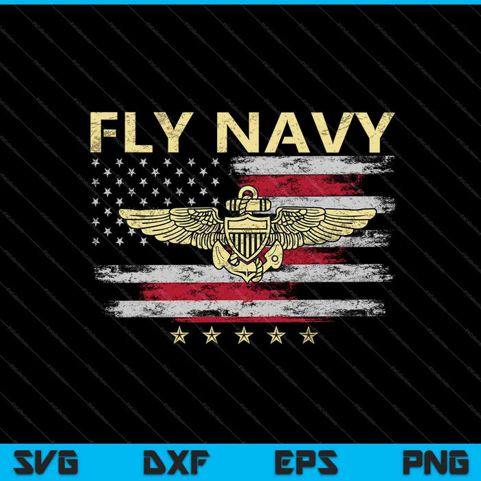 Fly Navy SVG PNG cortando archivos imprimibles