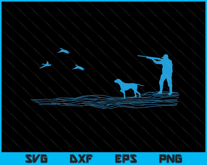 Vliegende Fazant Grafische Hoogland Vogel Hunter Hond Jacht SVG PNG Digitale Snijbestanden