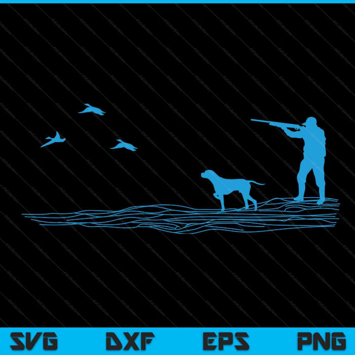 Flying Pheasant Graphic Upland Bird Hunter Dog Hunting SVG PNG Digital Cutting Files