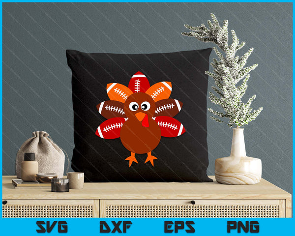 Football Balls Thanksgiving For Kids Boys Turkey Ball SVG PNG Digital Printable Files