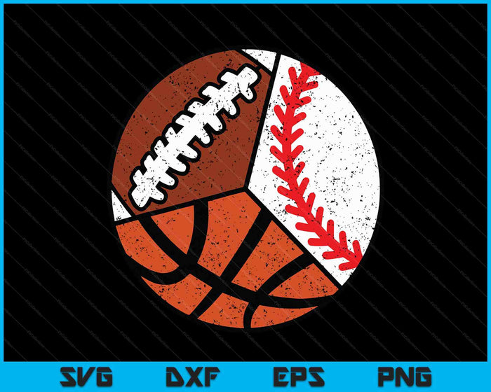 Football Baseball Basketball Player Funny Ball Sport SVG PNG Digital Printable Files
