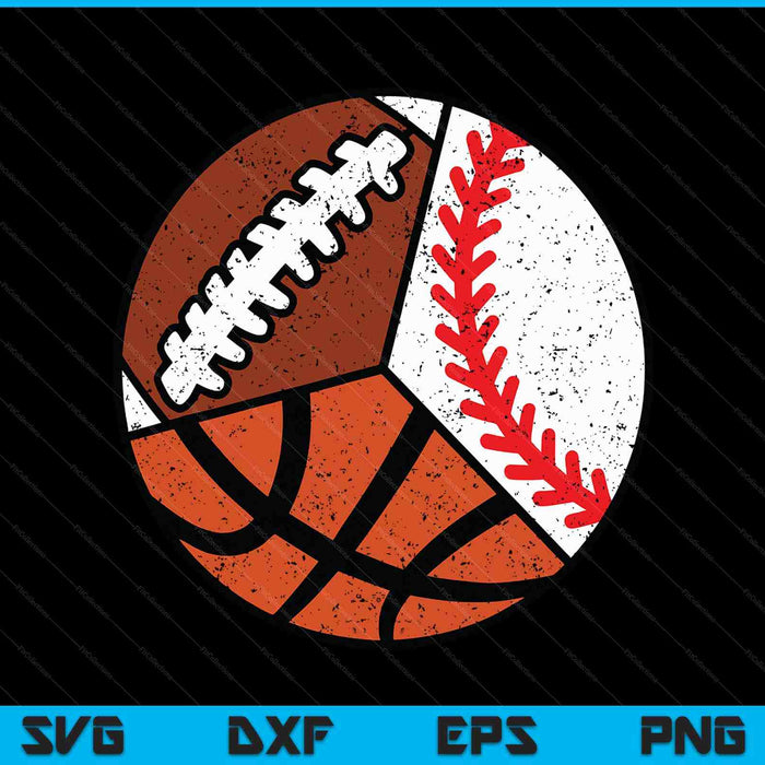 Football Baseball Basketball Player Funny Ball Sport SVG PNG Digital Printable Files