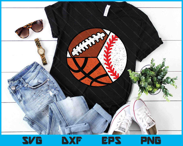 Football Baseball Basketball Player Funny Ball Sport SVG PNG Digital Printable Files