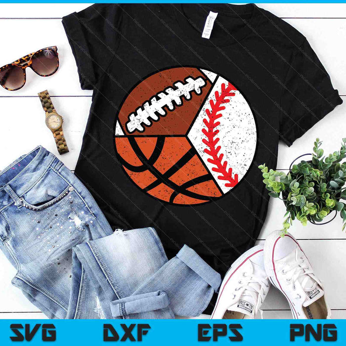 Football Baseball Basketball Player Funny Ball Sport SVG PNG Digital Printable Files