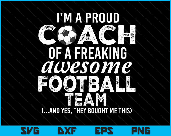 Voetbalcoach grappig dank u waardering cadeau SVG PNG digitale snijbestanden