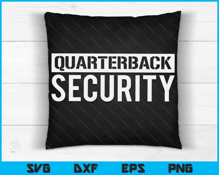 Football Offensive Line Lineman Quarterback Security SVG PNG Digital Cutting Files